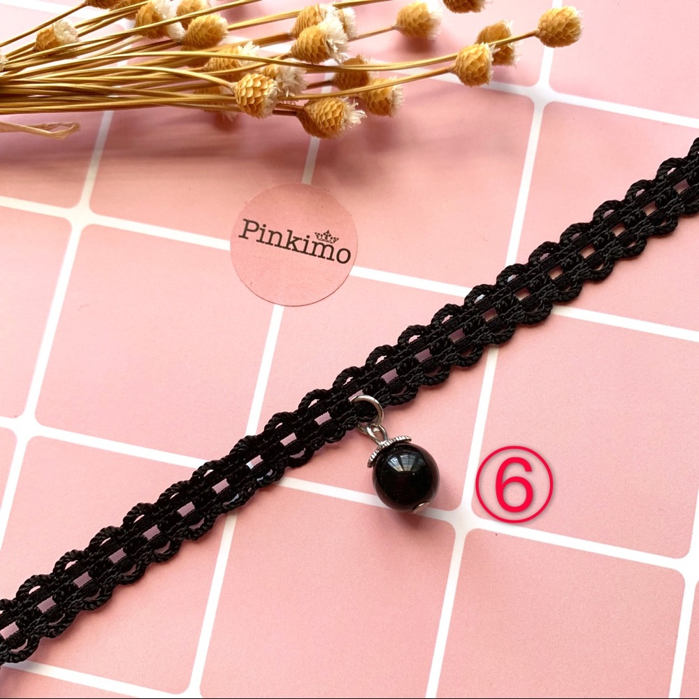 Pick Any 3 Pearl Rhinestone Lace Chokers - Picture 6 of 8